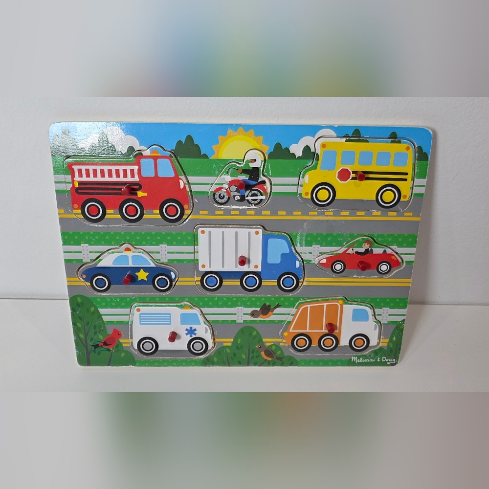 Melissa & Doug Colorful Vehicle Puzzle